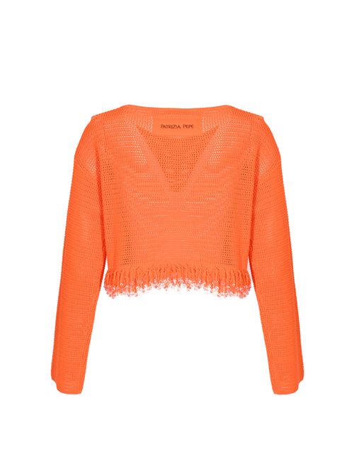 Maglia traforata con frange Patrizia Pepe | 2K0384 K337R896